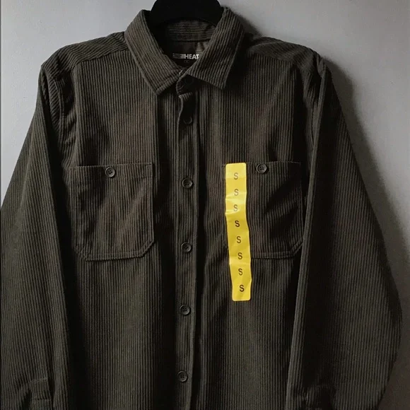 NWT 32 DEGREES HEAT Men’s Corduroy Chimera Lightweight Overshirt size Small - Picture 4 of 16